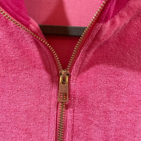 Boston Proper THREE PIECE Track Suit Pink Terry Cloth BARBIE XS Striped Stunning - Picture 15 of 16